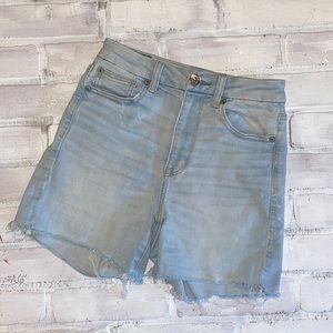 American eagle curvy hi rise shortie raw hem Jean shorts